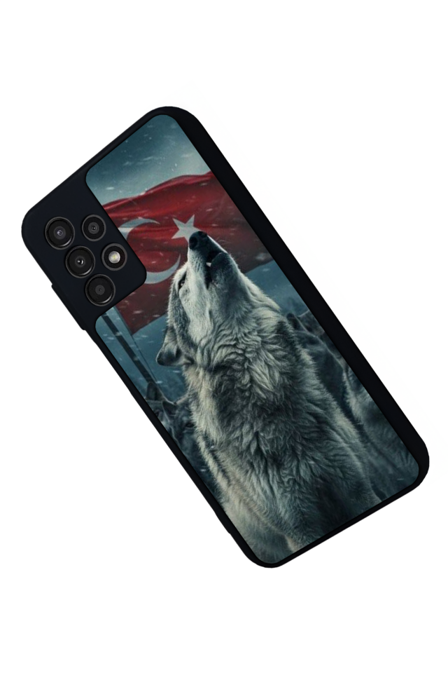 Samsung Galaxy A13 Uyumlu Bozkurt Tasarımlı Glossy Premium Kılıf
