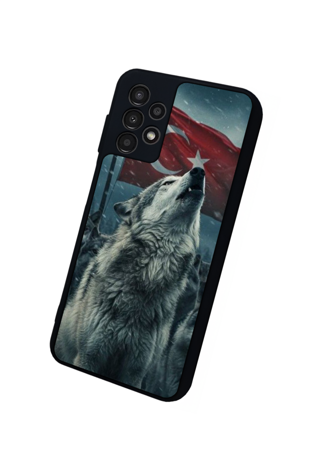 Samsung Galaxy A13 Uyumlu Bozkurt Tasarımlı Glossy Premium Kılıf