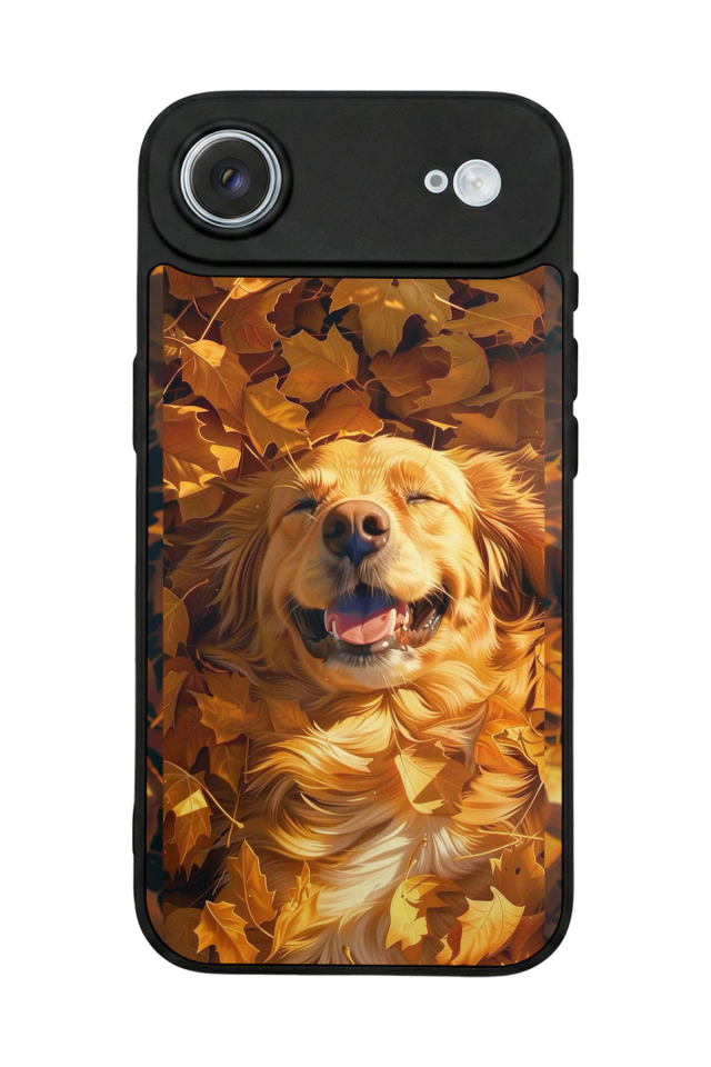 iPhone 17 Air Uyumlu Golden Kopek Tasarımlı Glossy Premium Kılıf