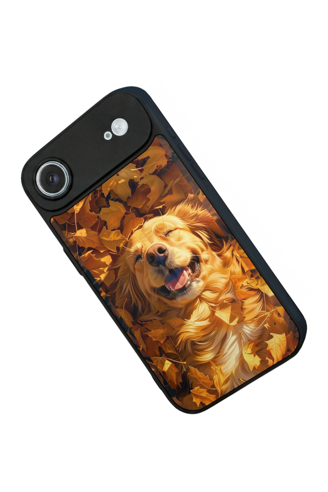 iPhone 17 Air Uyumlu Golden Kopek Tasarımlı Glossy Premium Kılıf