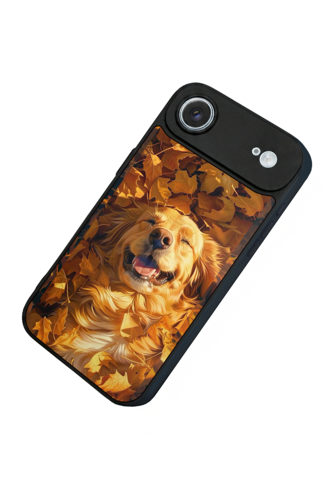 iPhone 17 Air Uyumlu Golden Kopek Tasarımlı Glossy Premium Kılıf