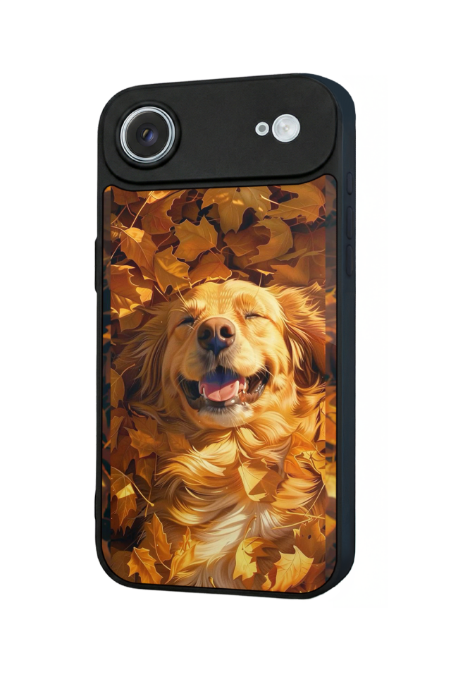 iPhone 17 Air Uyumlu Golden Kopek Tasarımlı Glossy Premium Kılıf