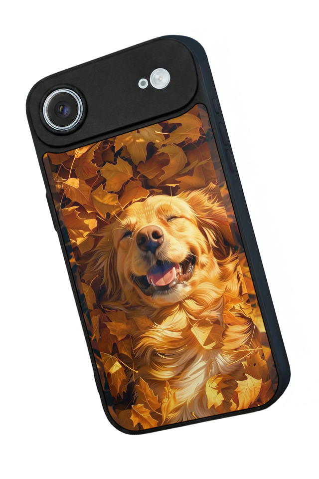 iPhone 17 Air Uyumlu Golden Kopek Tasarımlı Glossy Premium Kılıf