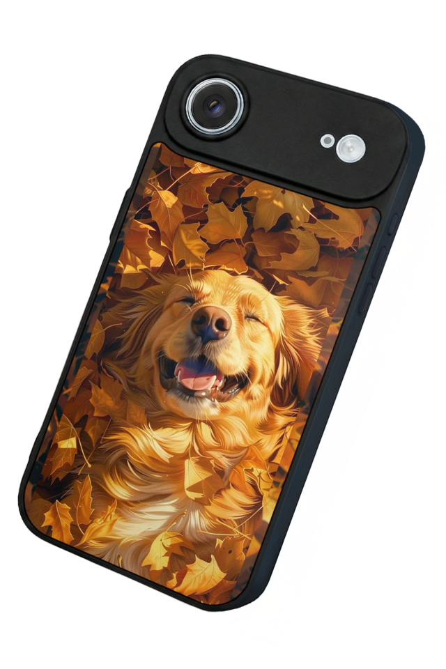 iPhone 17 Air Uyumlu Golden Kopek Tasarımlı Glossy Premium Kılıf