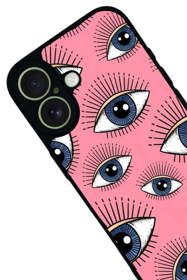 iPhone 17 Uyumlu Göz Tasarımlı Glossy Premium Kılıf