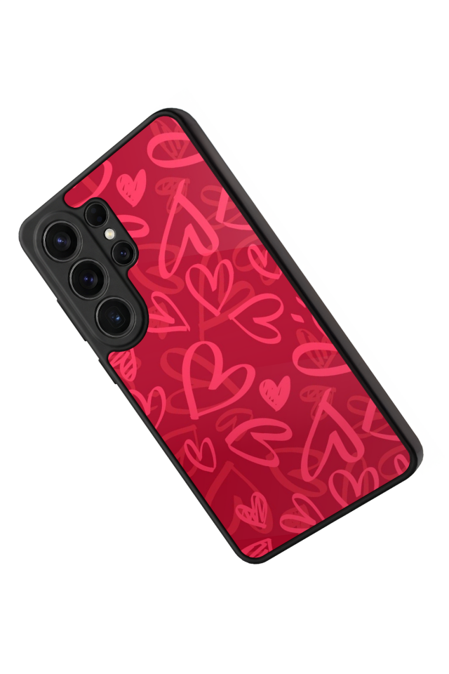 Samsung Galaxy S26 Ultra Uyumlu Kalp Love Tasarımlı Glossy Premium Kılıf