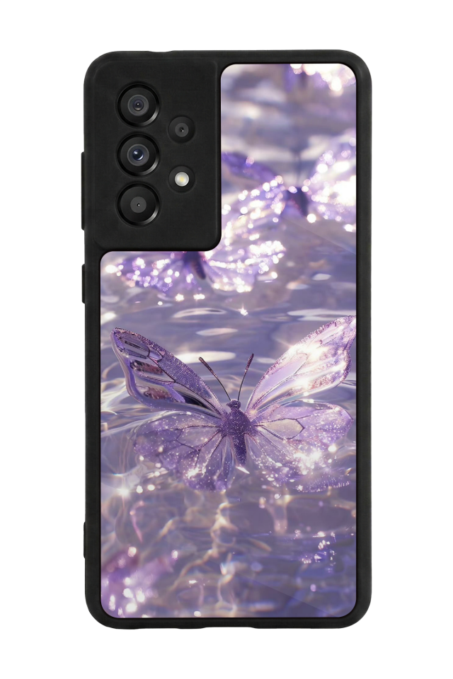 Samsung Galaxy A73 Uyumlu Kelebek Tasarımlı Glossy Premium Kılıf