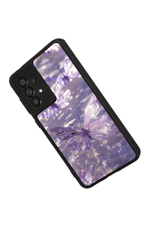 Samsung Galaxy A73 Uyumlu Kelebek Tasarımlı Glossy Premium Kılıf