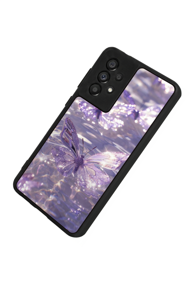 Samsung Galaxy A73 Uyumlu Kelebek Tasarımlı Glossy Premium Kılıf
