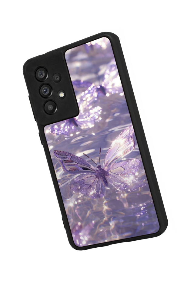 Samsung Galaxy A73 Uyumlu Kelebek Tasarımlı Glossy Premium Kılıf