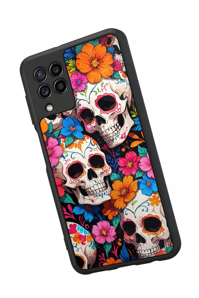 Samsung Galaxy M32 Uyumlu KuruKafa Tasarımlı Glossy Premium Kılıf