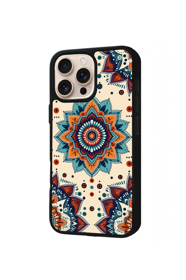 iPhone 15 Pro Max Uyumlu Mandaal Tasarımlı Glossy Premium Kılıf