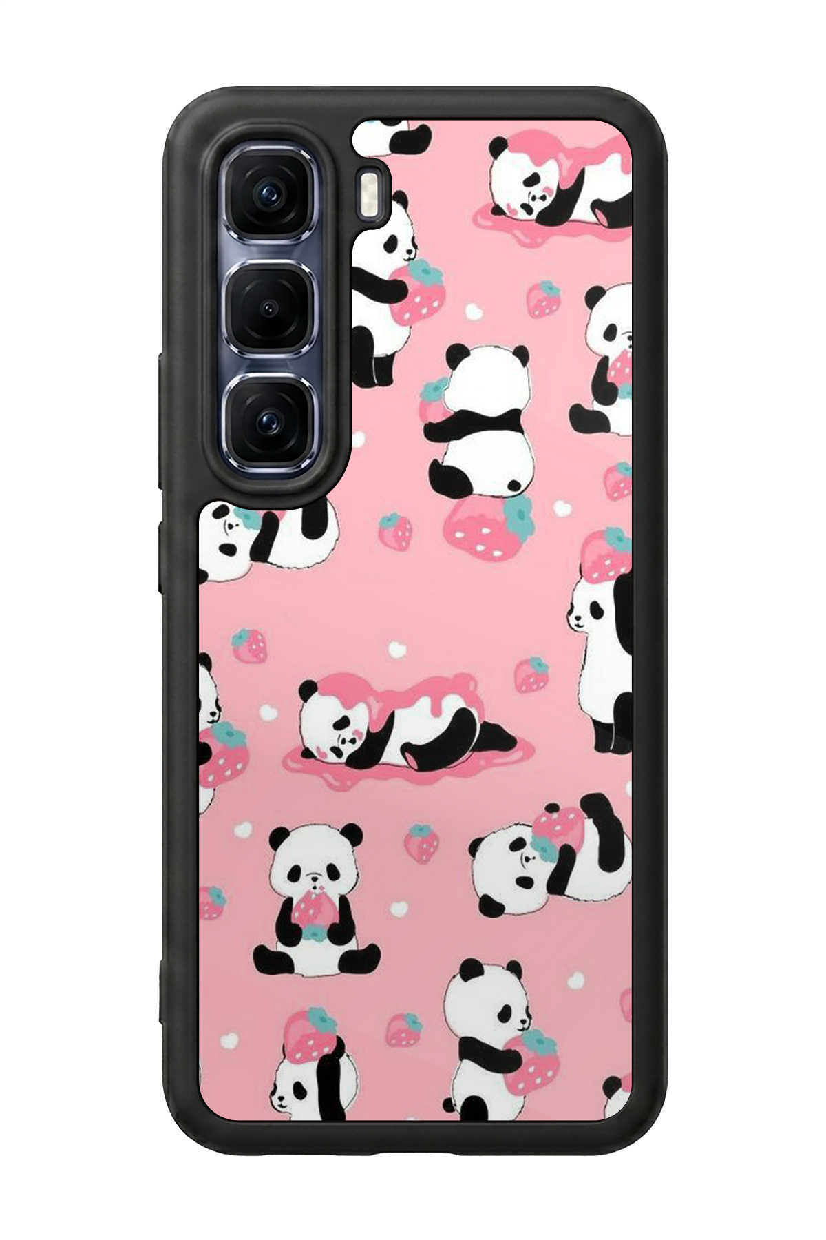 Infinix Hot 60 Pro Plus Uyumlu Panda Tasarımlı Glossy Premium Kılıf