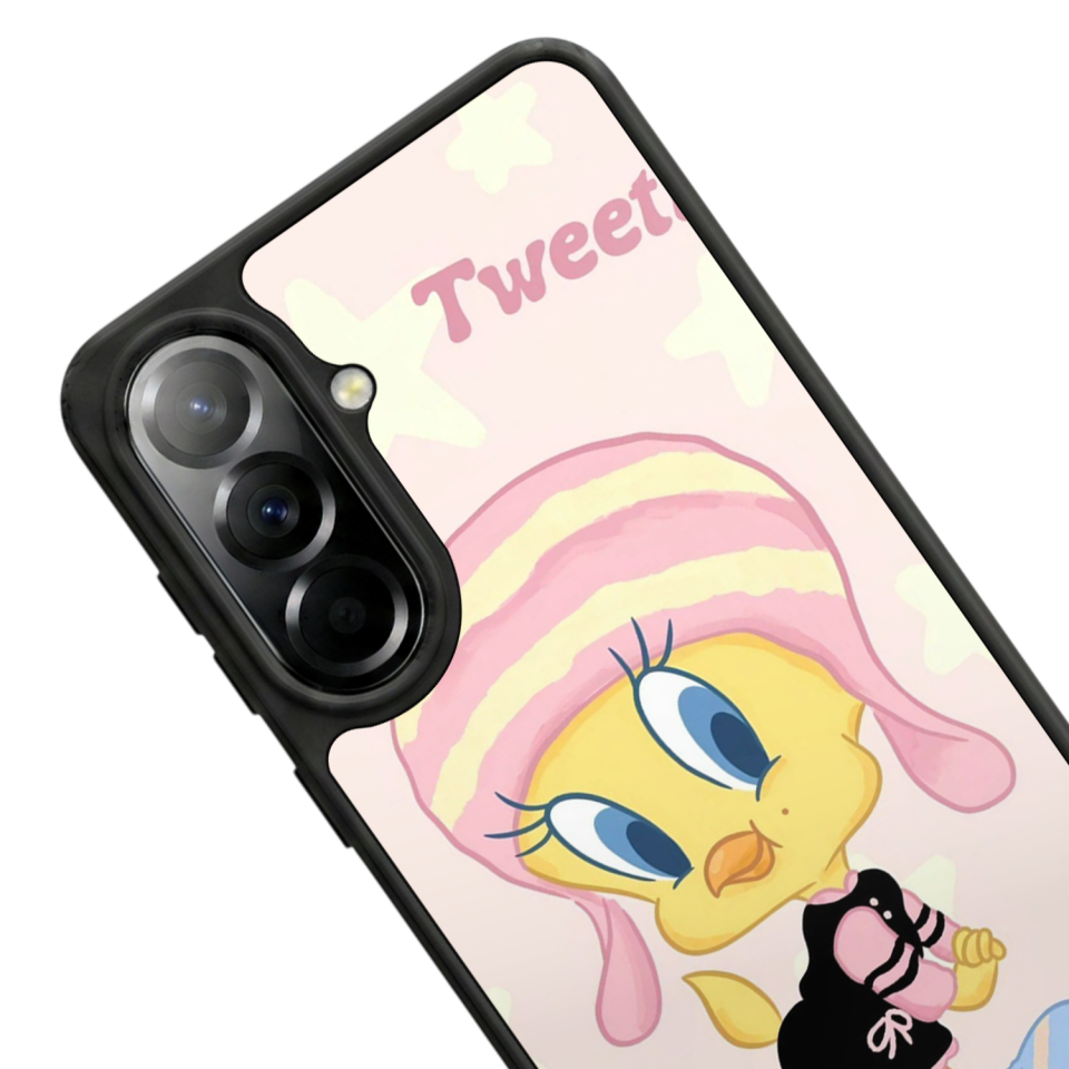 Samsung Galaxy A37 Uyumlu Tweety Tasarımlı Glossy Premium Kılıf