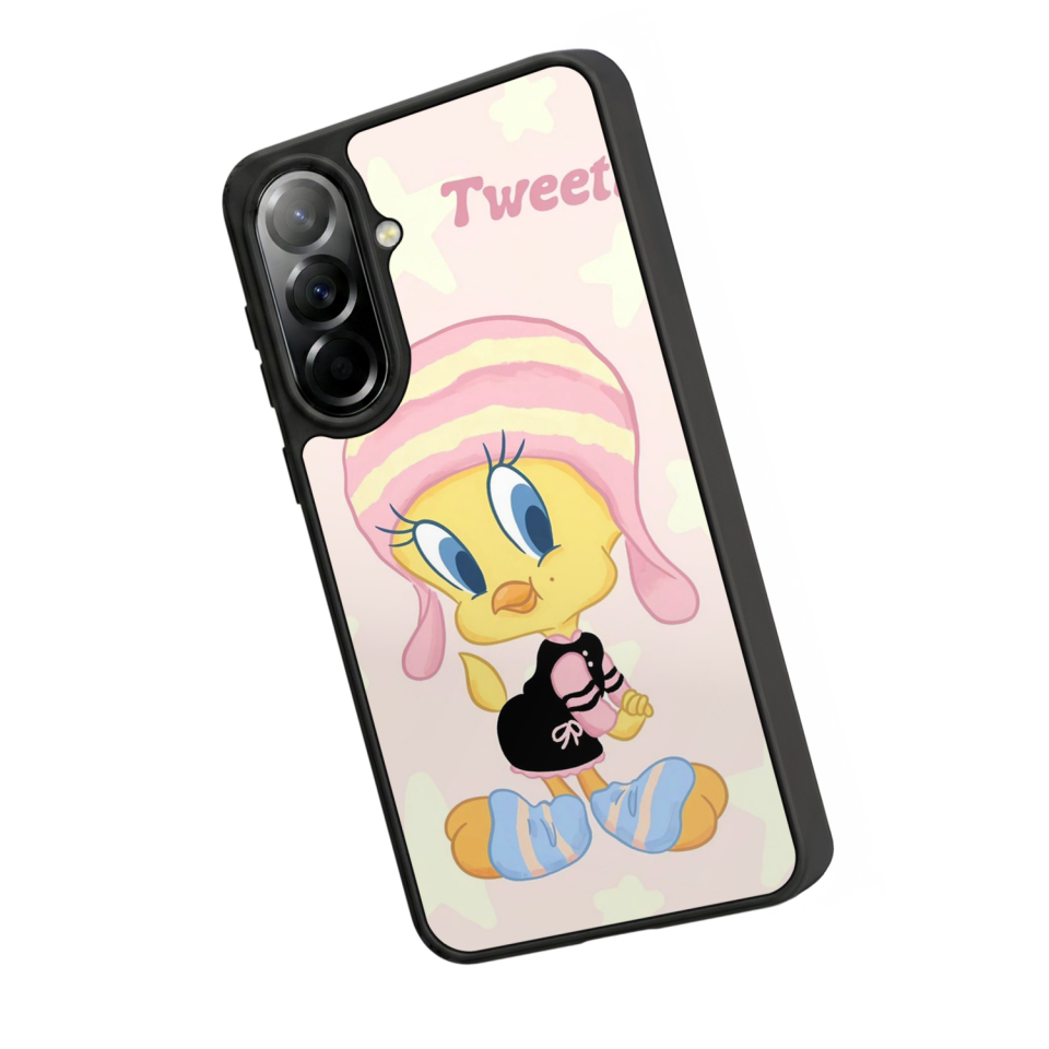 Samsung Galaxy A37 Uyumlu Tweety Tasarımlı Glossy Premium Kılıf