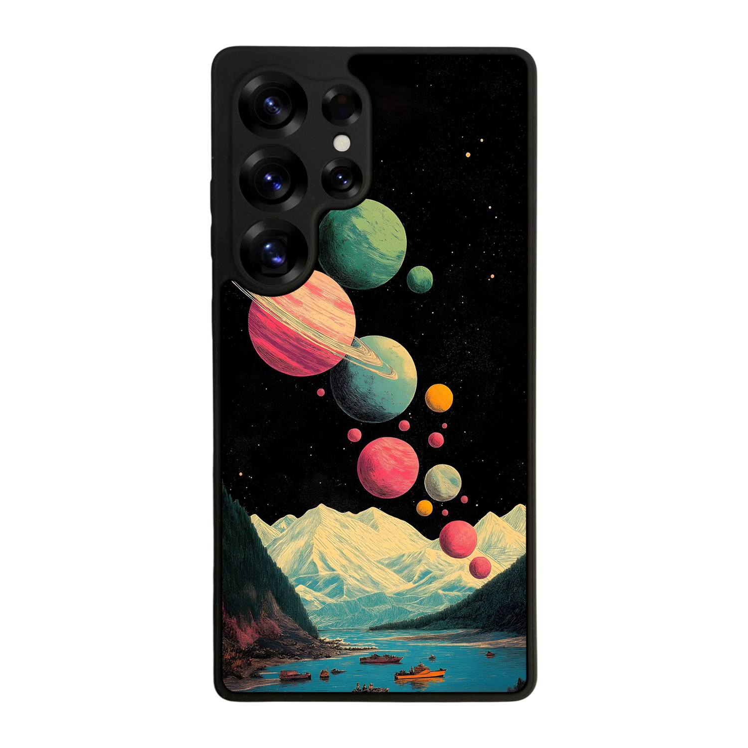 Samsung Galaxy S25 Ultra Uyumlu Uzay Tasarımlı Glossy Premium Kılıf