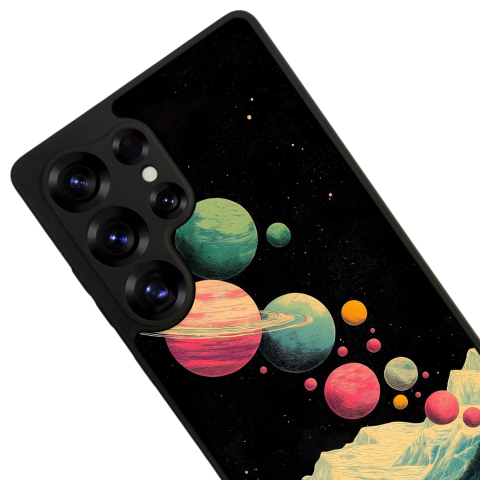 Samsung Galaxy S25 Ultra Uyumlu Uzay Tasarımlı Glossy Premium Kılıf