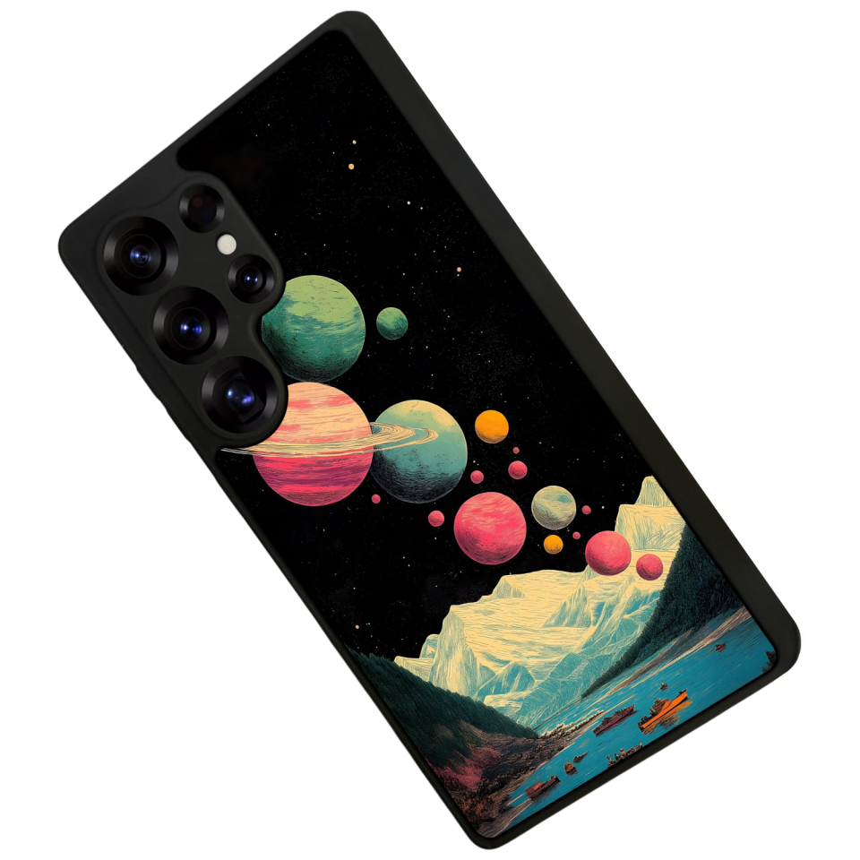 Samsung Galaxy S25 Ultra Uyumlu Uzay Tasarımlı Glossy Premium Kılıf