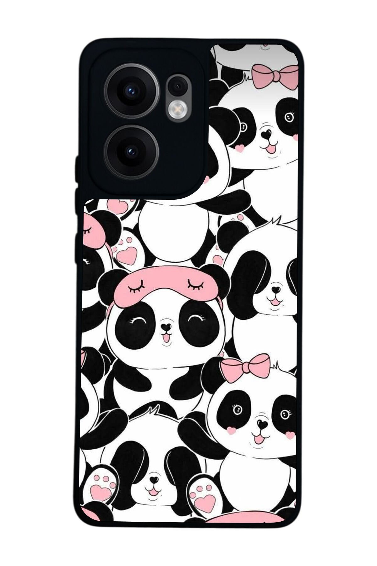 Oppo Reno 13F Uyumlu Panda Tasarımlı Glossy Premium Kılıf