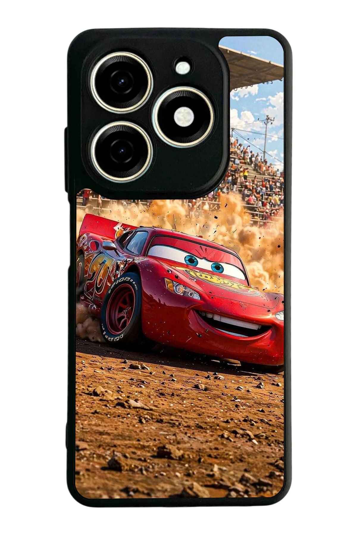 Infınıx Smart 8 Pro Uyumlu Şimsek McQueen Tasarımlı Glossy Premium Kılıf