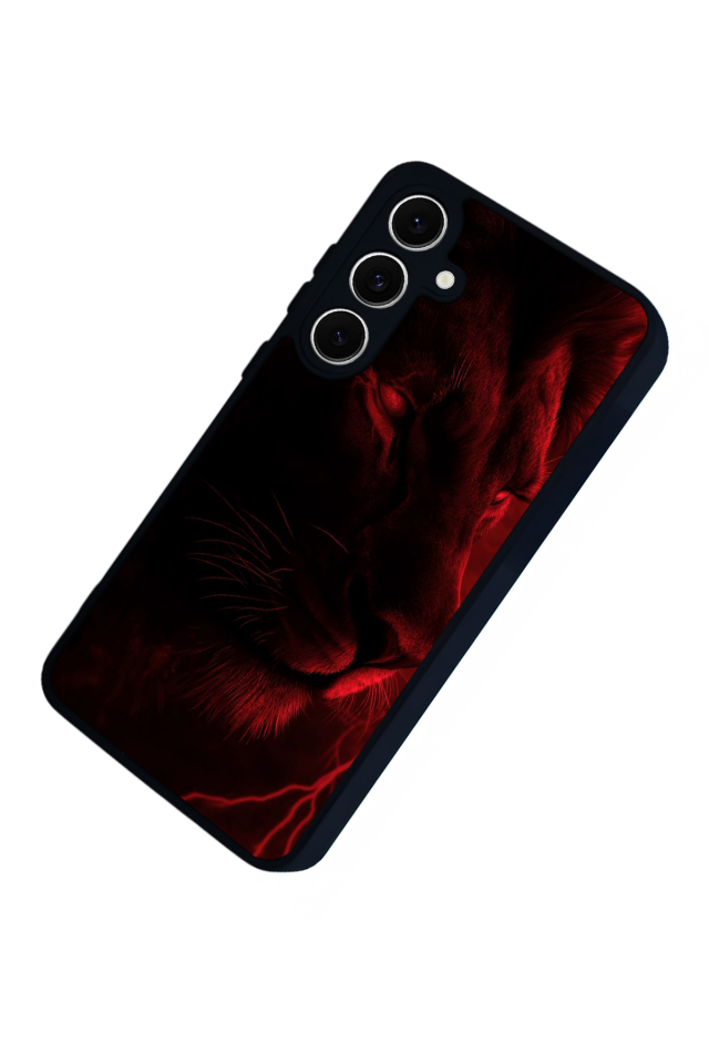 Samsung Galaxy S24 FE Uyumlu Aslan Tasarımlı Glossy Premium Kılıf