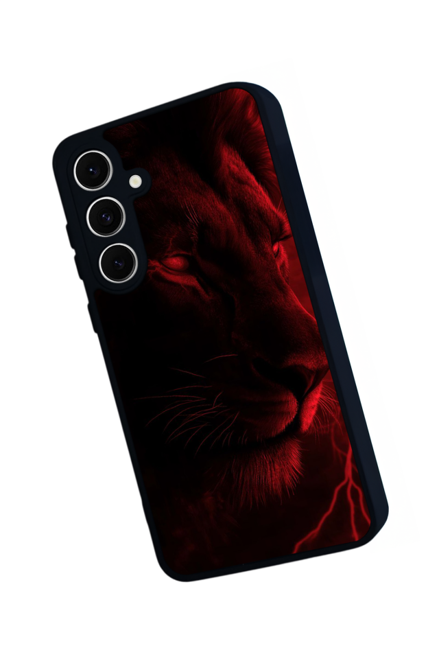 Samsung Galaxy S24 FE Uyumlu Aslan Tasarımlı Glossy Premium Kılıf