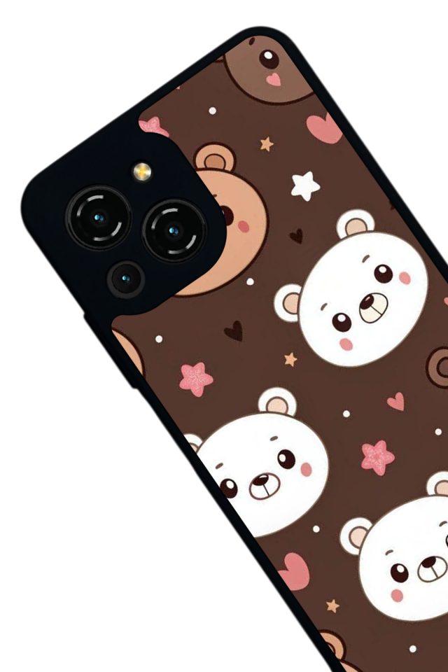 Reeder S23 Pro Max Uyumlu Ayı Tasarımlı Glossy Premium Kılıf