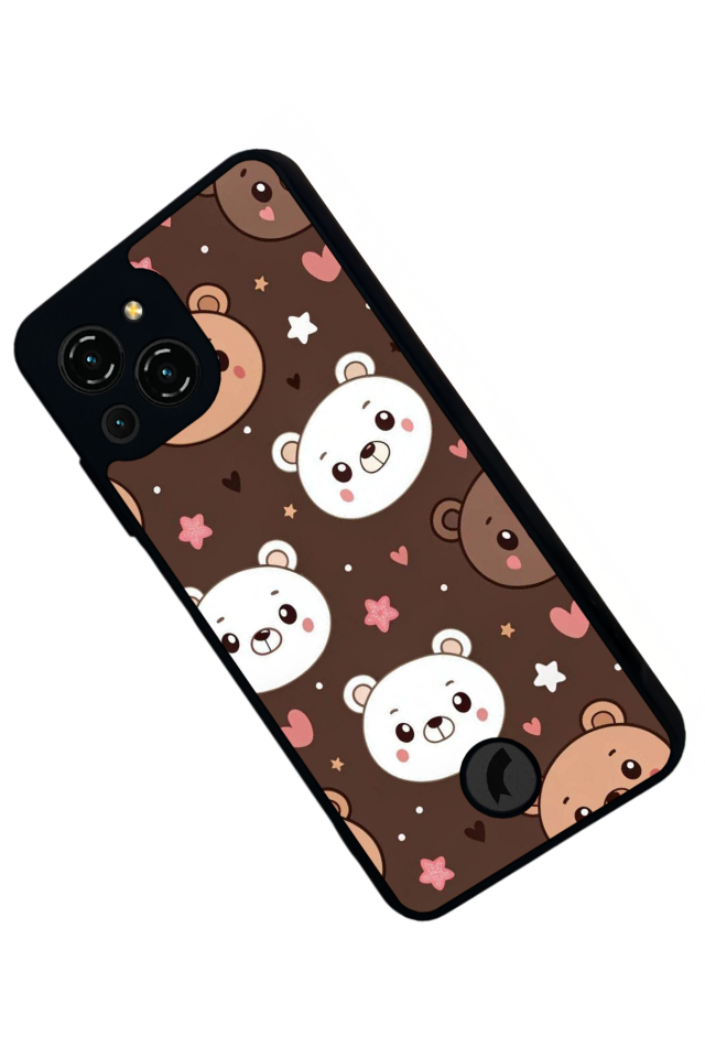 Reeder S23 Pro Max Uyumlu Ayı Tasarımlı Glossy Premium Kılıf