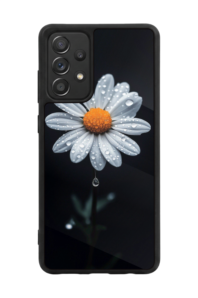 Samsung Galaxy A72 Uyumlu Cicek Tasarımlı Glossy Premium Kılıf