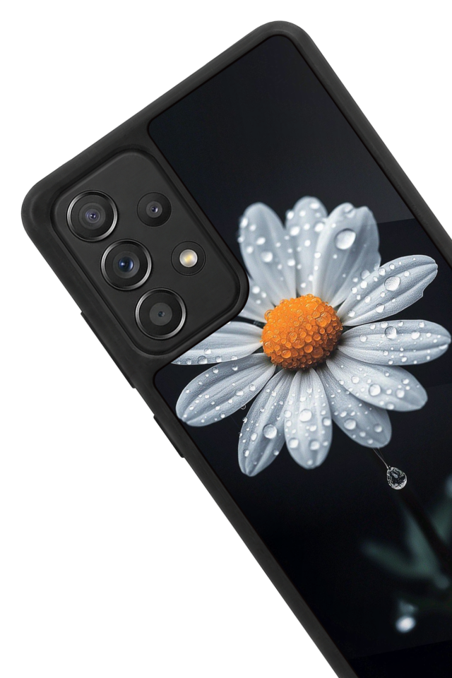 Samsung Galaxy A72 Uyumlu Cicek Tasarımlı Glossy Premium Kılıf