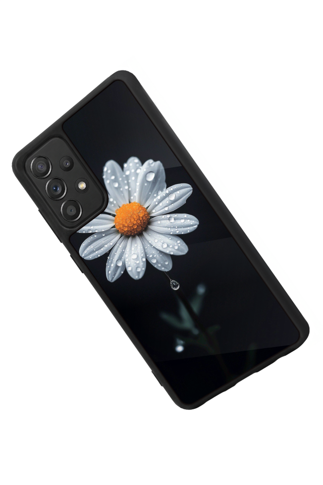 Samsung Galaxy A72 Uyumlu Cicek Tasarımlı Glossy Premium Kılıf