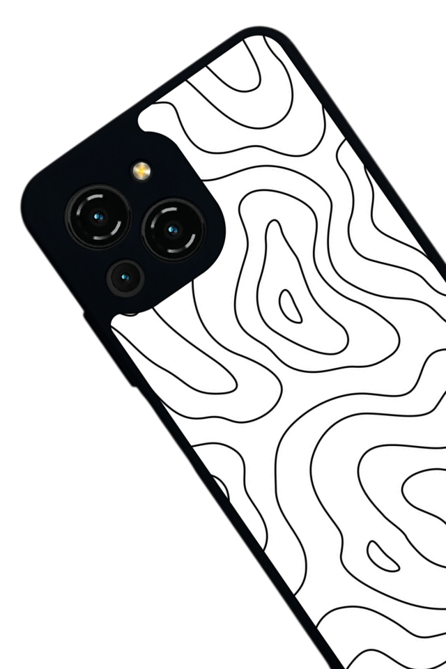 Reeder S23 Pro Max Uyumlu Çizgi Sanatı Tasarımlı Glossy Premium Kılıf