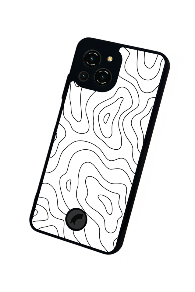 Reeder S23 Pro Max Uyumlu Çizgi Sanatı Tasarımlı Glossy Premium Kılıf