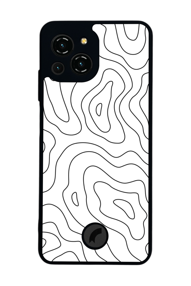 Reeder S23 Pro Max Uyumlu Çizgi Sanatı Tasarımlı Glossy Premium Kılıf