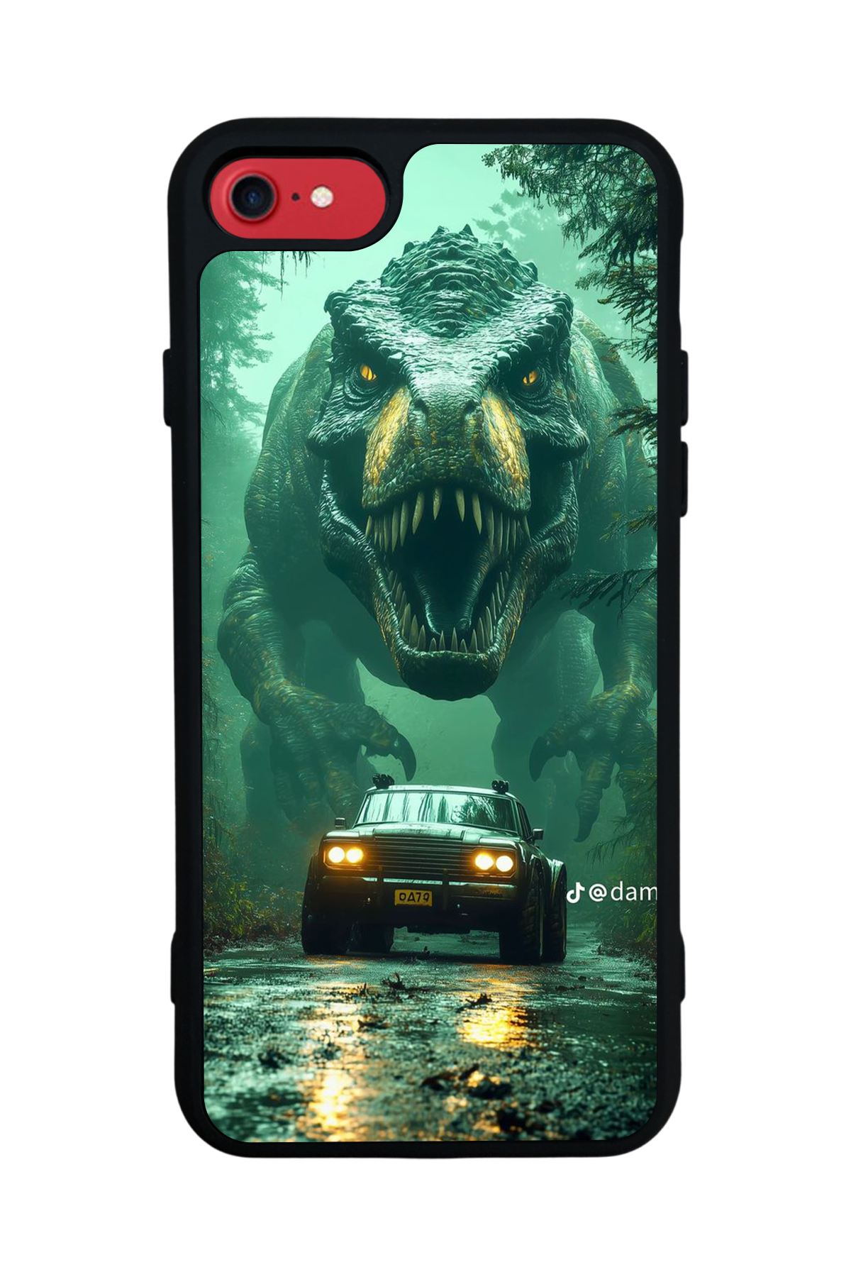 iPhone 7 Uyumlu Dinazor Tasarımlı Glossy Premium Kılıf