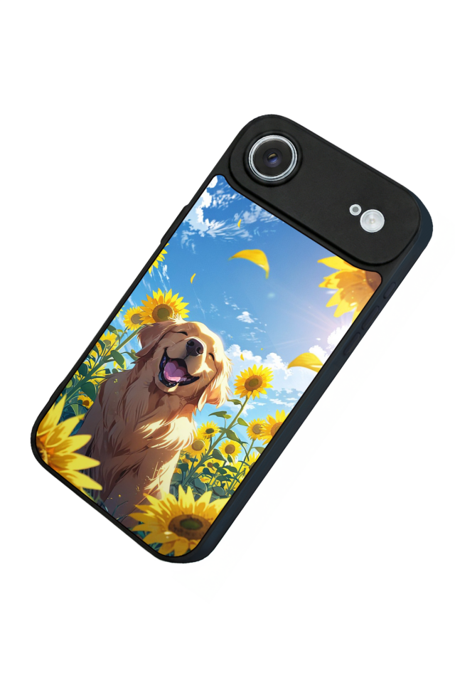 iPhone 17 Air Uyumlu Golden Kopek Tasarımlı Glossy Premium Kılıf