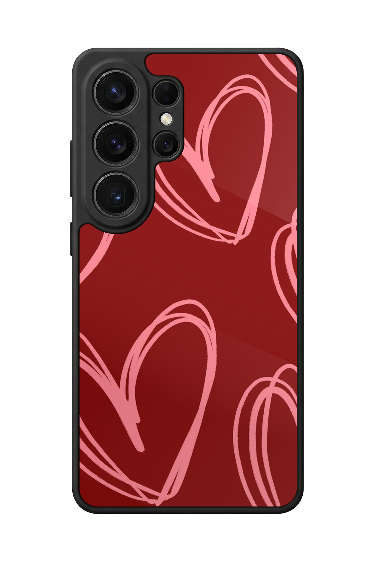 Samsung Galaxy S26 Ultra Uyumlu Kalp Love Tasarımlı Glossy Premium Kılıf