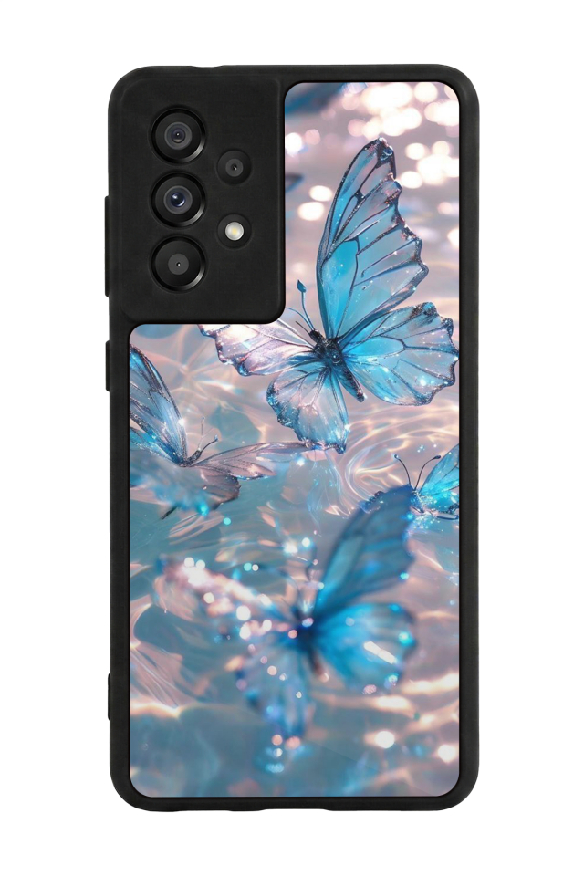 Samsung Galaxy A73 Uyumlu Kelebek Tasarımlı Glossy Premium Kılıf