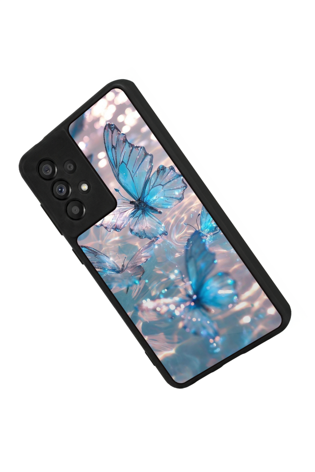 Samsung Galaxy A73 Uyumlu Kelebek Tasarımlı Glossy Premium Kılıf
