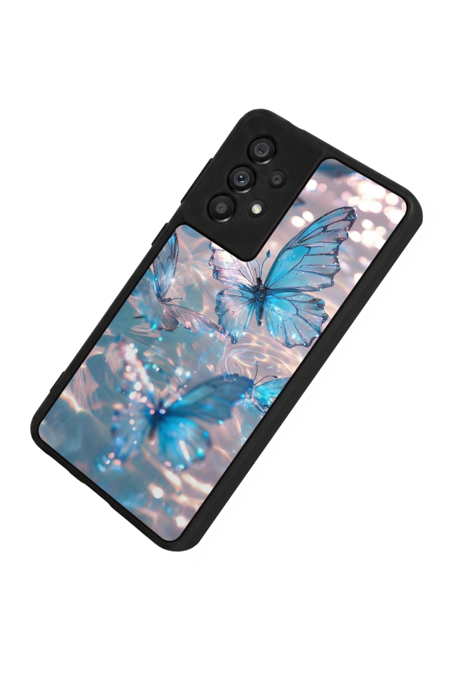 Samsung Galaxy A73 Uyumlu Kelebek Tasarımlı Glossy Premium Kılıf