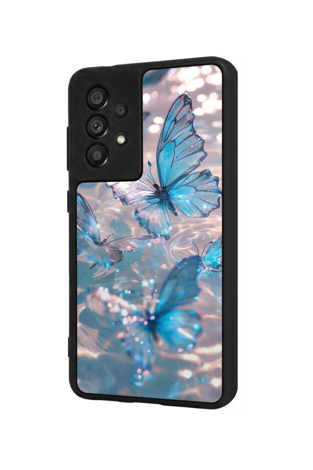 Samsung Galaxy A73 Uyumlu Kelebek Tasarımlı Glossy Premium Kılıf