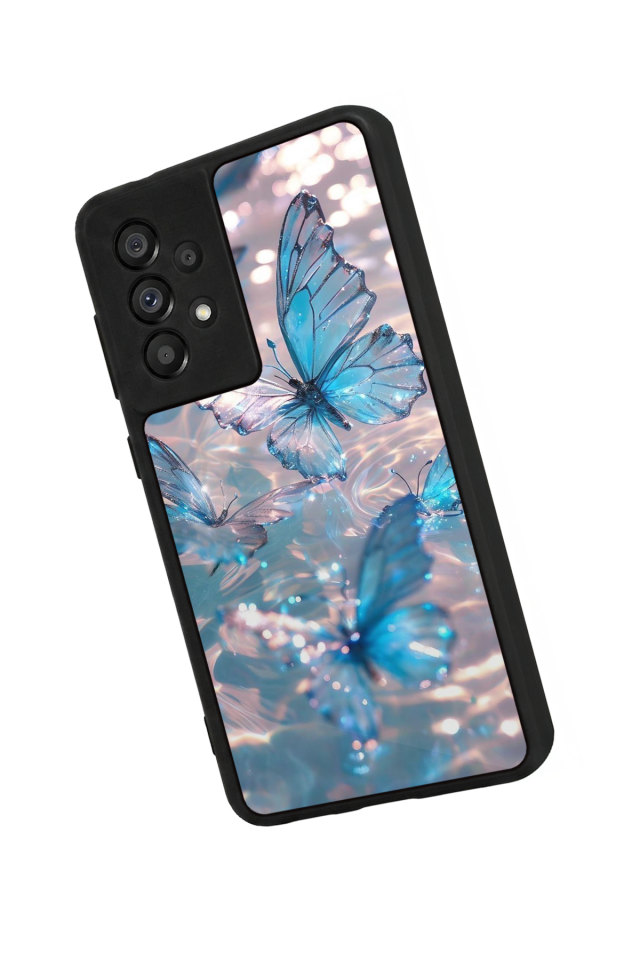 Samsung Galaxy A73 Uyumlu Kelebek Tasarımlı Glossy Premium Kılıf