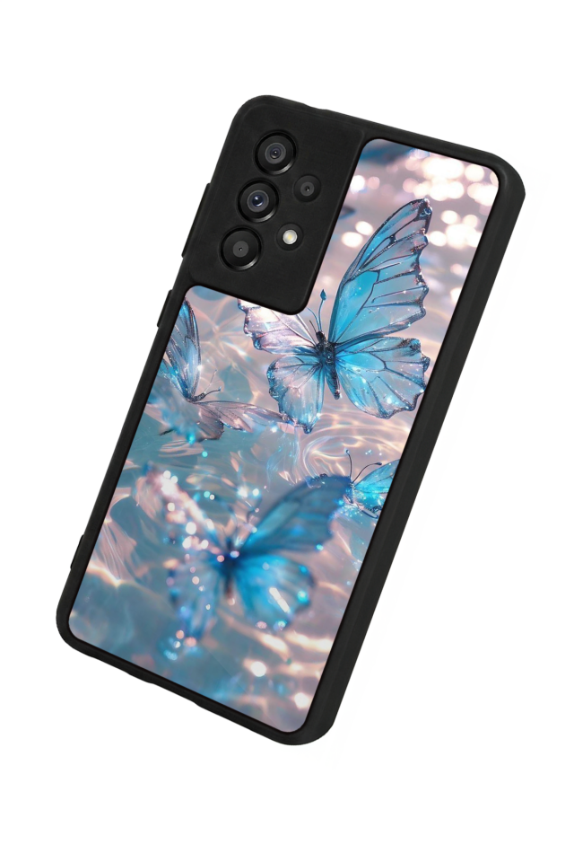 Samsung Galaxy A73 Uyumlu Kelebek Tasarımlı Glossy Premium Kılıf