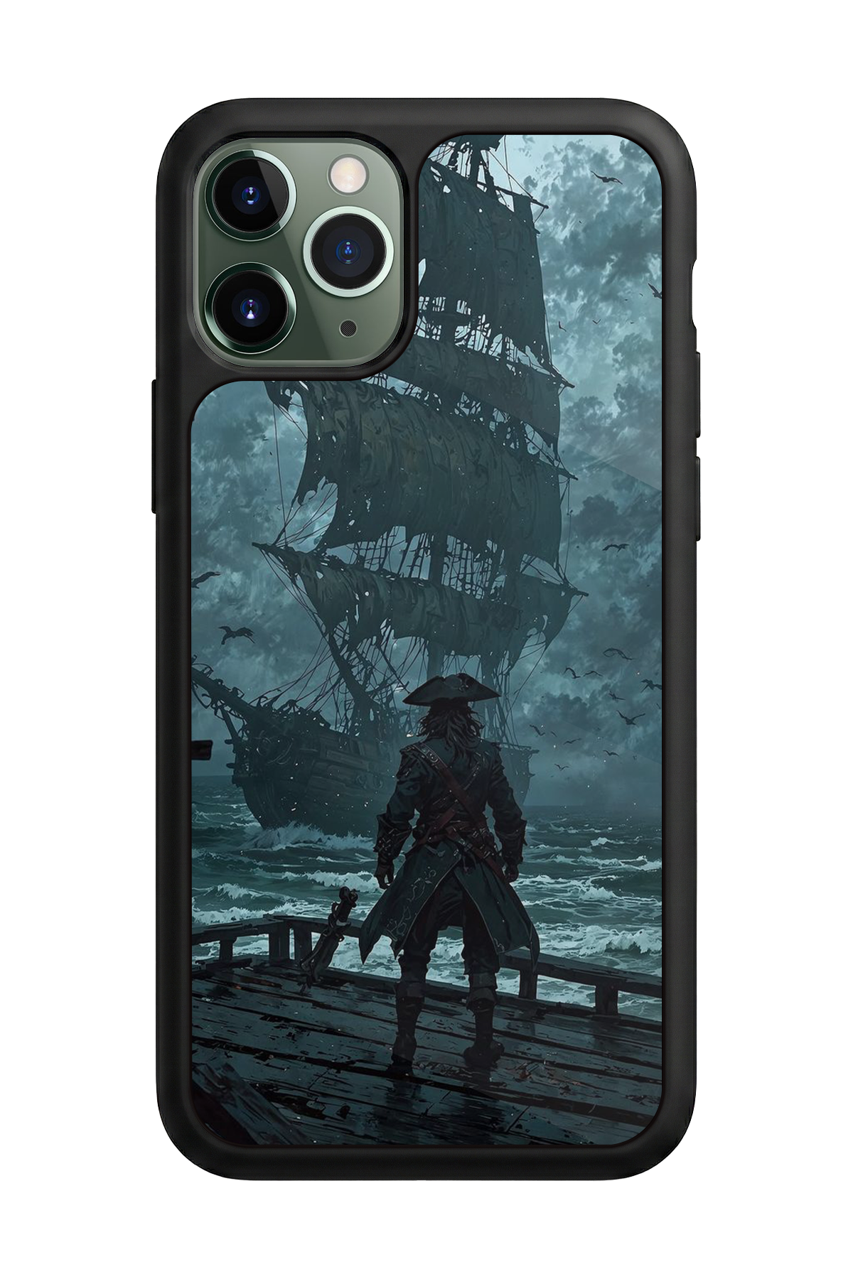 iPhone 11 Pro Uyumlu Korsan Tasarımlı Glossy Premium Kılıf