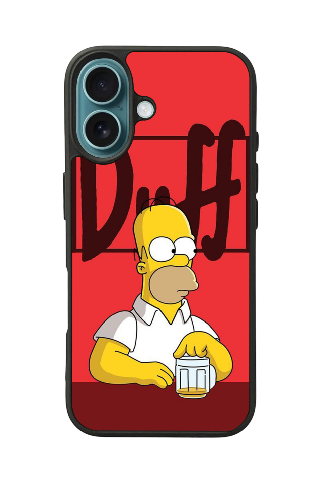 iPhone 16 Plus Uyumlu The Simpsons Tasarımlı Glossy Premium Kılıf