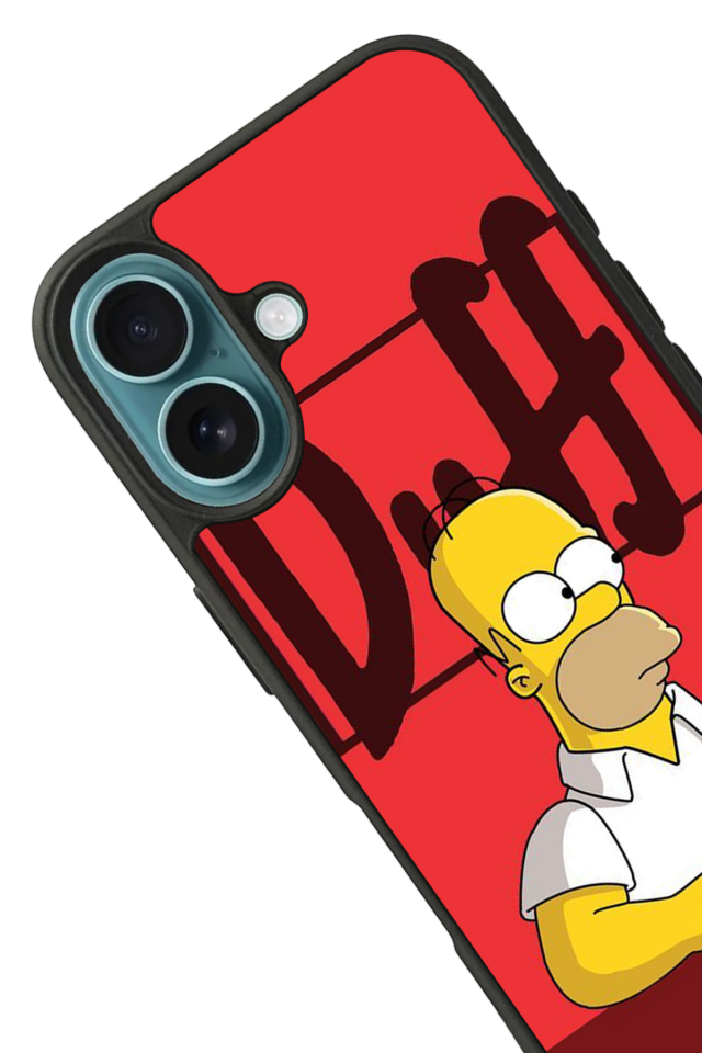 iPhone 16 Plus Uyumlu The Simpsons Tasarımlı Glossy Premium Kılıf