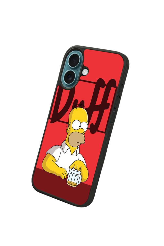 iPhone 16 Plus Uyumlu The Simpsons Tasarımlı Glossy Premium Kılıf