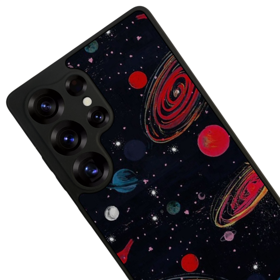 Samsung Galaxy S25 Ultra Uyumlu Uzay Tasarımlı Glossy Premium Kılıf