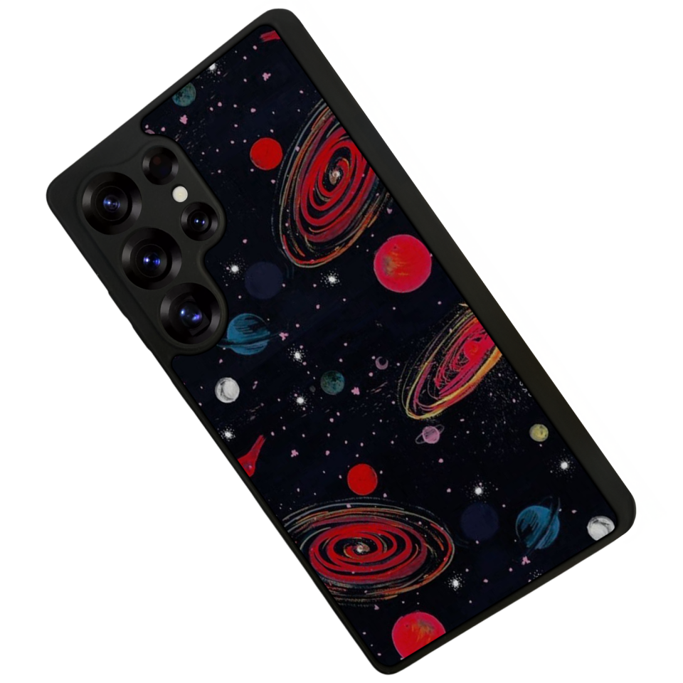Samsung Galaxy S25 Ultra Uyumlu Uzay Tasarımlı Glossy Premium Kılıf