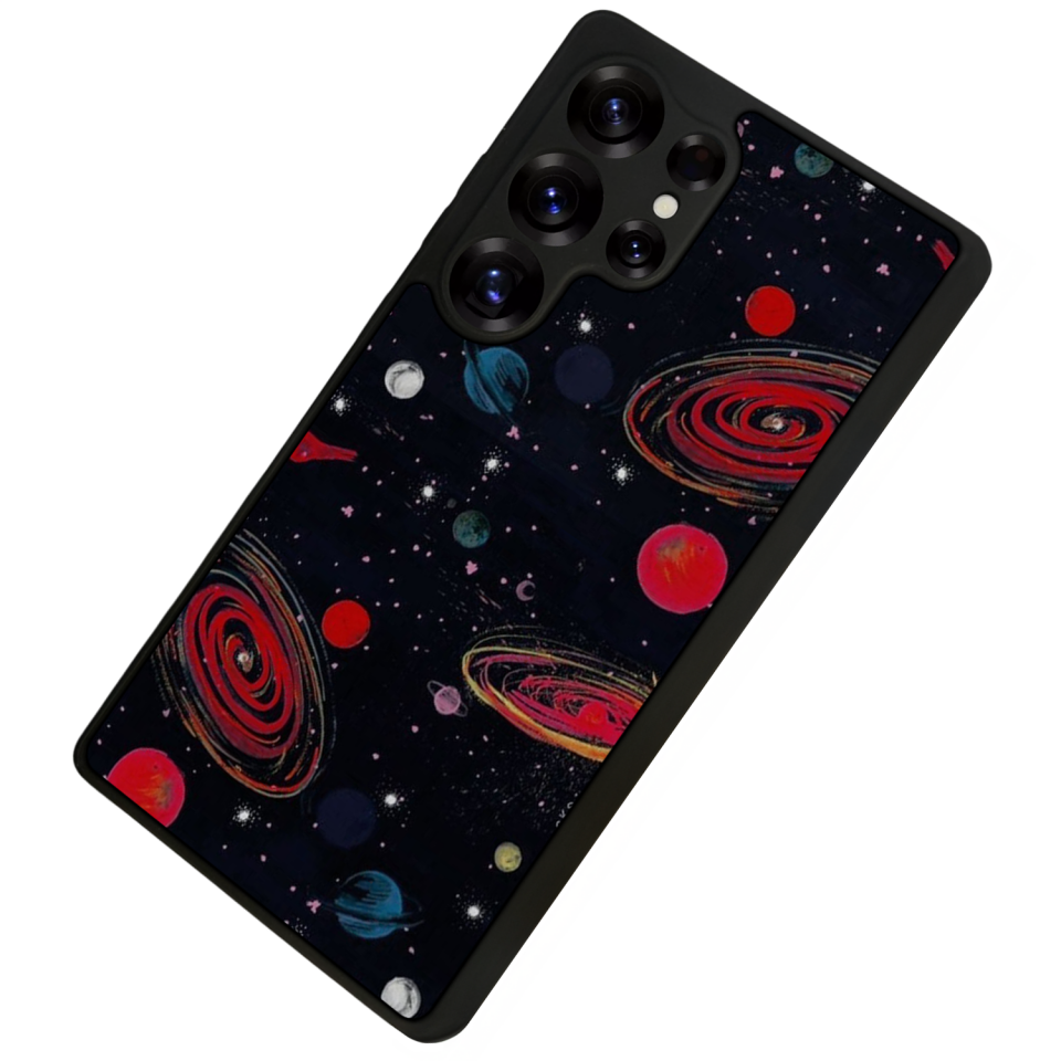 Samsung Galaxy S25 Ultra Uyumlu Uzay Tasarımlı Glossy Premium Kılıf